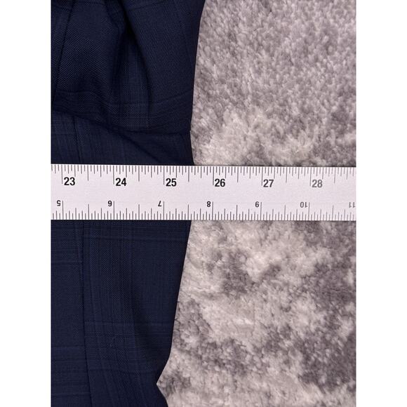 Hickey Freeman Blazer 48 R Mens Blue Plaid Wool Full Canvas Sport Coat Jacket - Picture 5 of 11
